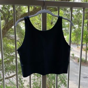 lululemon True Navy Power Pivot Ribbed tank size 14